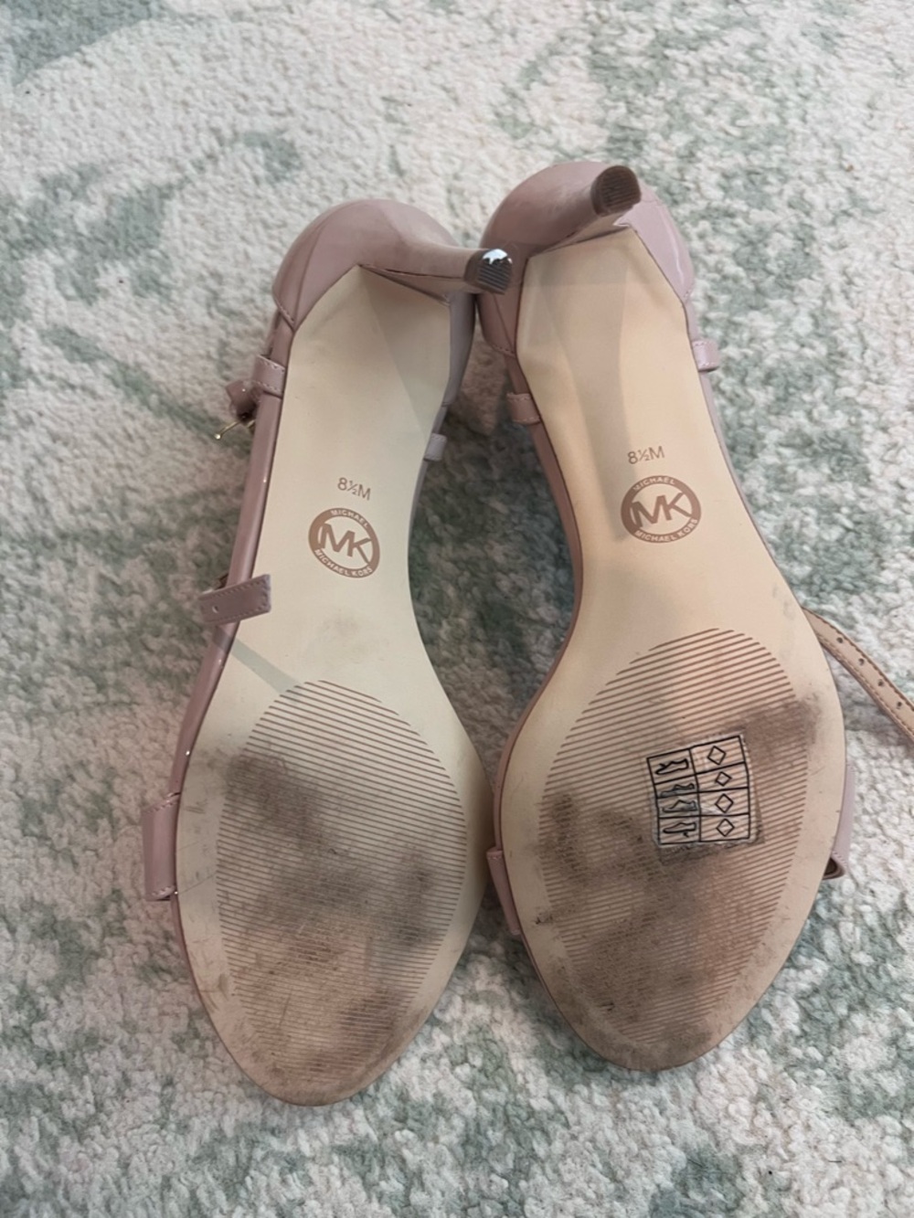 Michael Kors Blush Patent Leather Ankle-Strap Heels - Picture 2 of 2